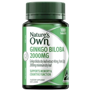 (PRE ORDER) Nature's Own Ginkgo Biloba 2000mg 100 Tablets shelf life 2yrs